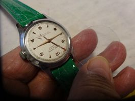 KANE WATCH ANTIK HEREN UHR.HANDAUFZEUG.PROBLEM- LÄÜFT