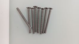 8x Vis M8 long 90 mm tête conique 90° normes A4 - 70