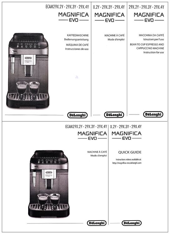 Istruzioni per la macchina per cappuccino DeLonghi ECAM29X.6Y