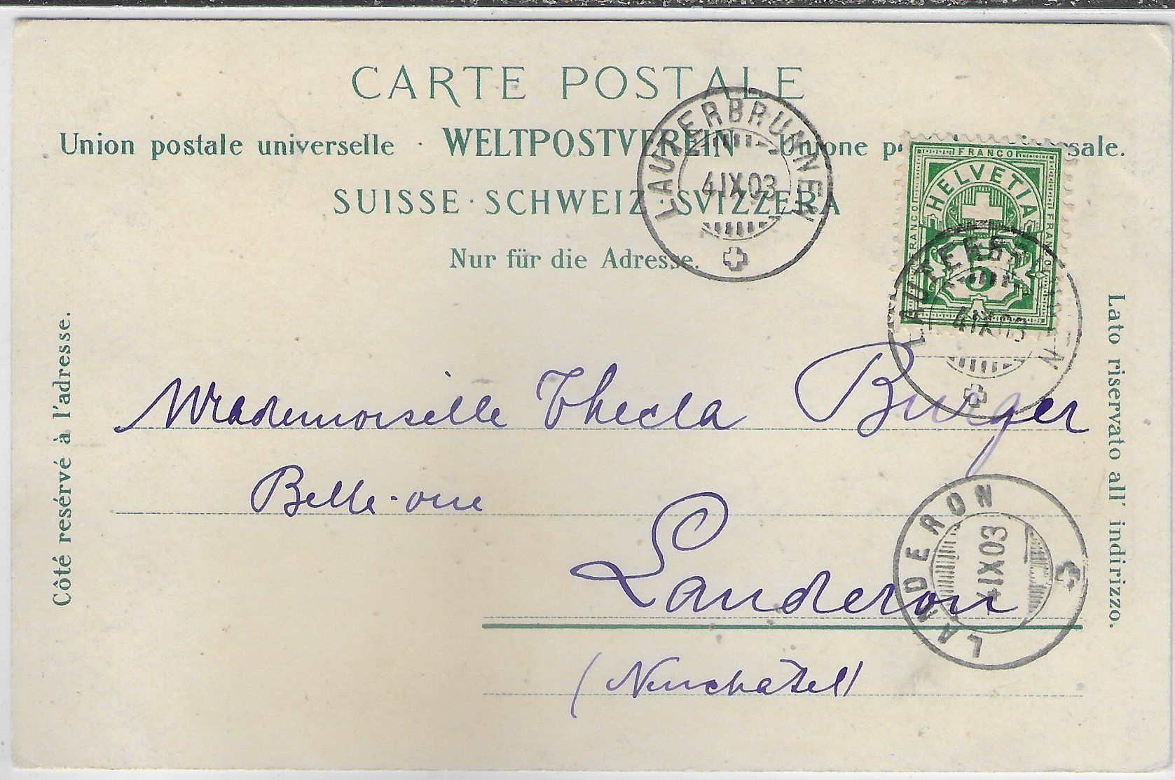 Cartoline postali: Der Trümmelbachfall bei Lauterbrunnen – Usato da Ettingen venduto da Kartenplanet 1