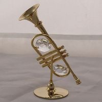 Trompete mit Swarovski Kristall vergold
