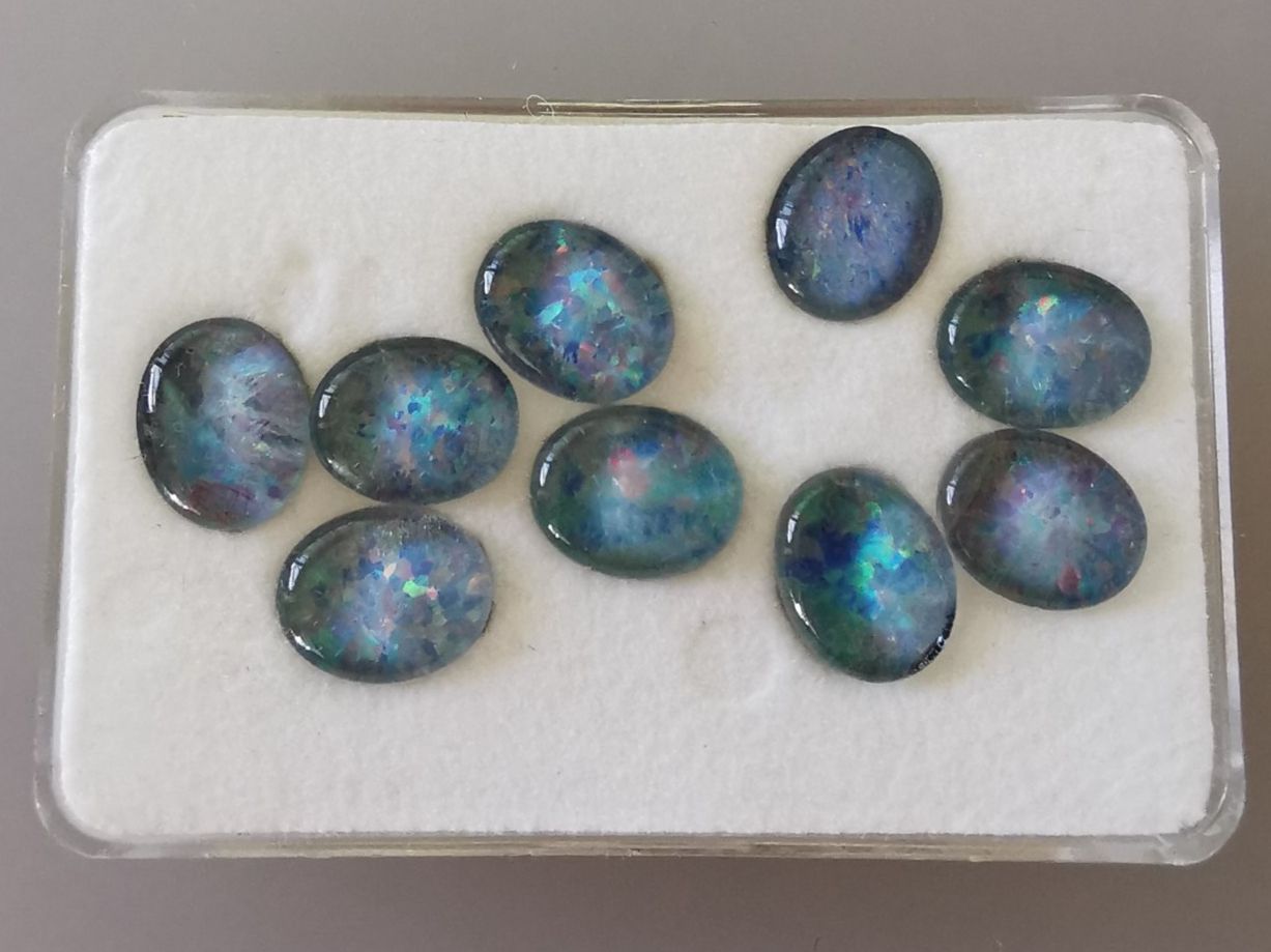 Pietre preziose: 9 Stk. Opal Triplette oval – Nuovo e nell'imballaggio originale da Dierikon venduto da Buntspecht-10 1