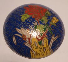 SEHR SCHÖNE -CLOISONNÉ - DOSE,--ANTIK,-- HAND GEMACHT,--