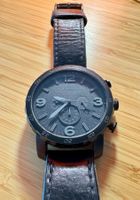 Fossil Nate JR1354 Chronographe - Noir - Bracelet cuir