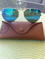 Sonnenbrille Ray-Ban Aviator verspiegelt Goldrahmen 
