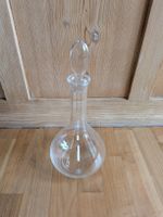 Glaskaraffe mit Stoppel transparent neuwertig