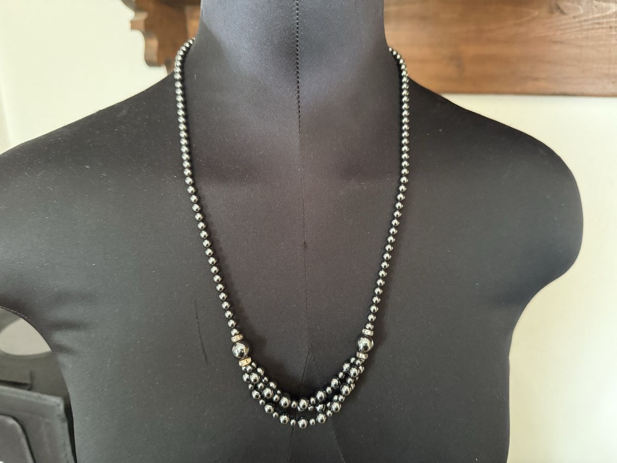 Catenine: Hämatit Kette Vintage – Usato da Lamone venduto da LaCantinaMagica 4