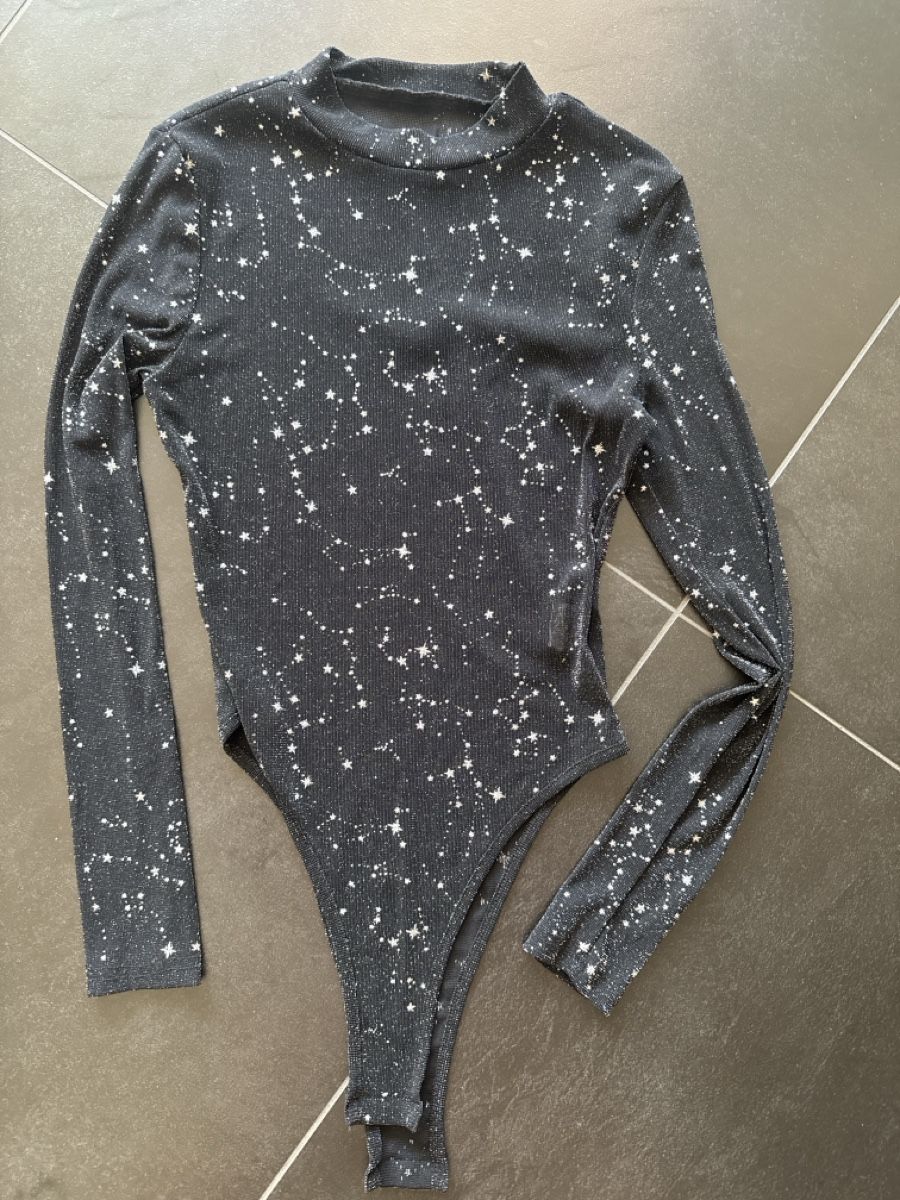 Shein T-shirt: Body langarm schwarz Sternenmuster durchsichtig Gr 36 – Nuovo (secondo la descrizione) da Bilten venduto da and_6hjn