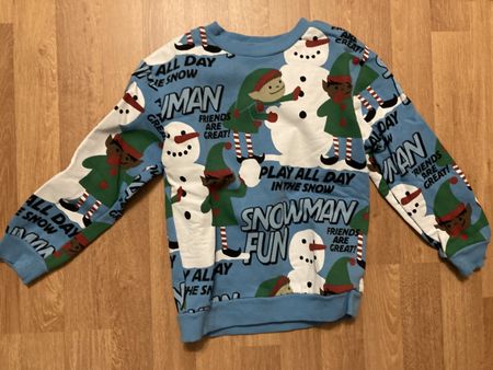 Schneemann Pullover Gr. 110/116