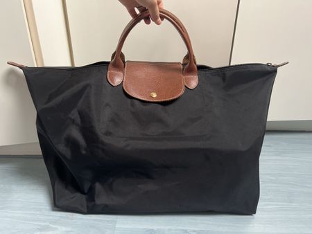 Longchamp Reisetasche schwarz Ledergriffe sehr guter Zustand