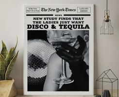 DISCO & TEQUILA Kunst Leinwandbild 40x60cm NEU (Rahmenlos)