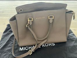 Sac à main Michael Kors, Cuir Saffiano, Taupe