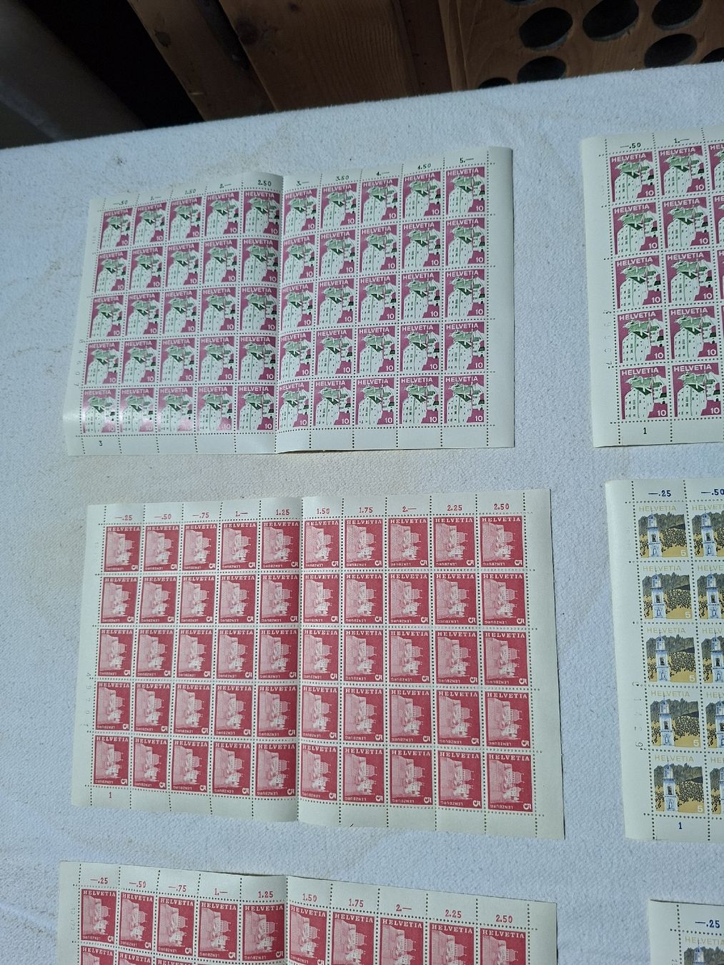 Alle Briefmarken: 6 Bogen/Teilbogen mit Ersttag Stempel – Neu (gemäss Beschreibung) aus Masein von Vintagericcardo 1