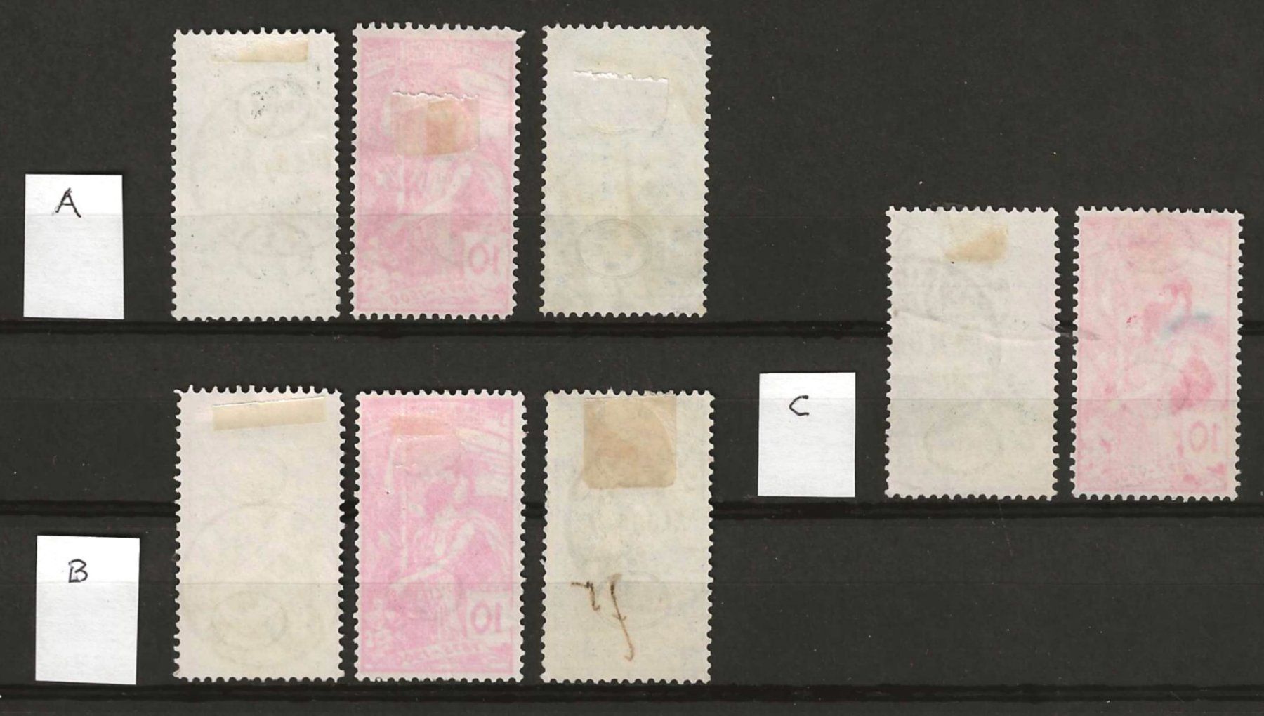 Tous les timbres: 1900 : Nr. 77 - 79, Typ A,B,C : KP 240.-- – D'occasion à Gümligen par Geniusbuy 1