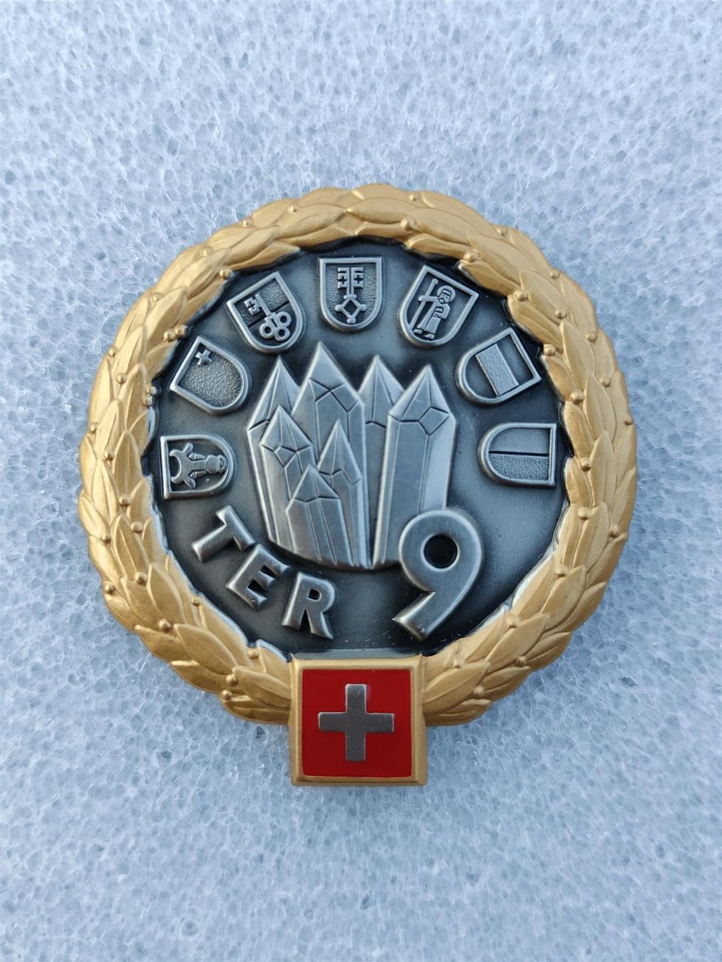 Placchette & Badge: Béretemblem Territorialdivision 9 Off – Usato da Bauma venduto da SwissMilitaria