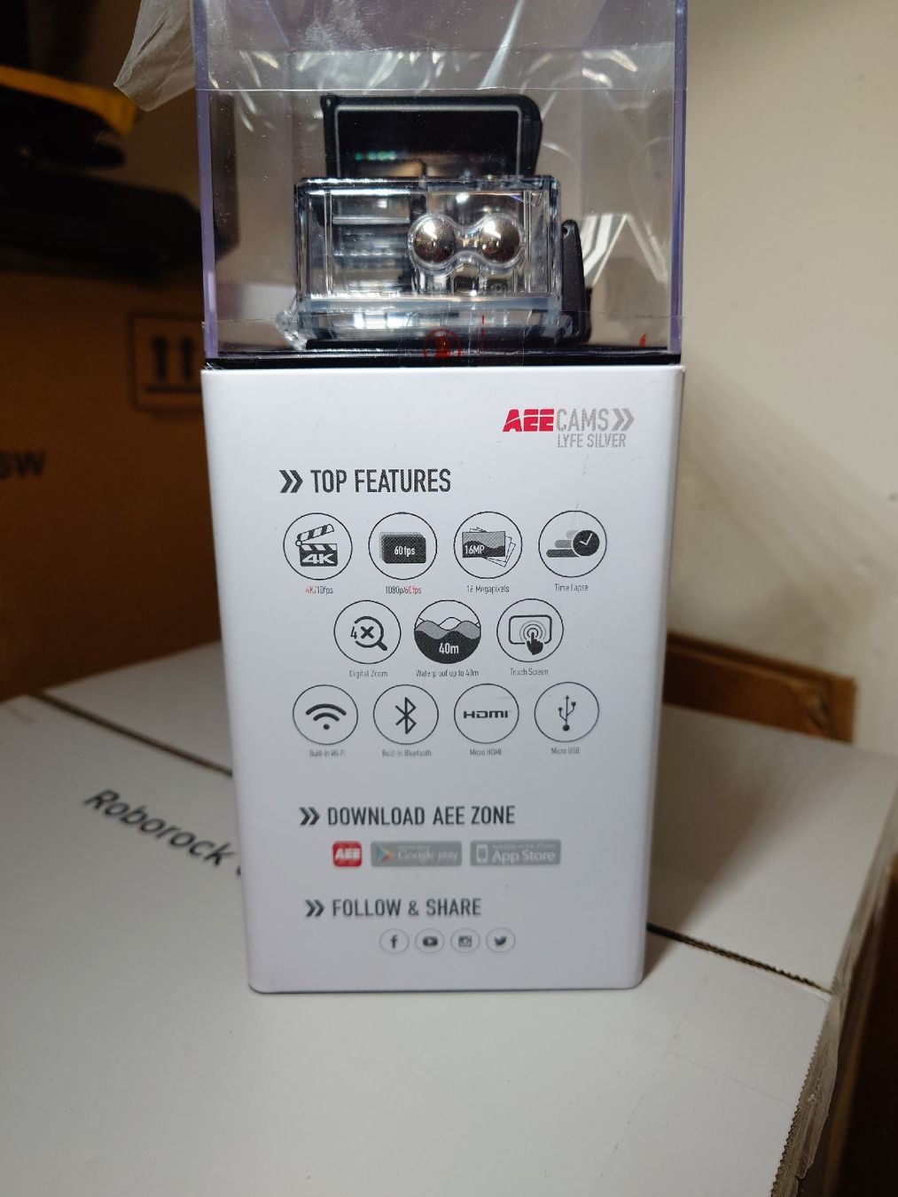 Action Cam: AEE Lyfe Silver, 4k Bluetooth, Wi-Fi – Neu und originalverpackt aus Tagelswangen von eduPro 1