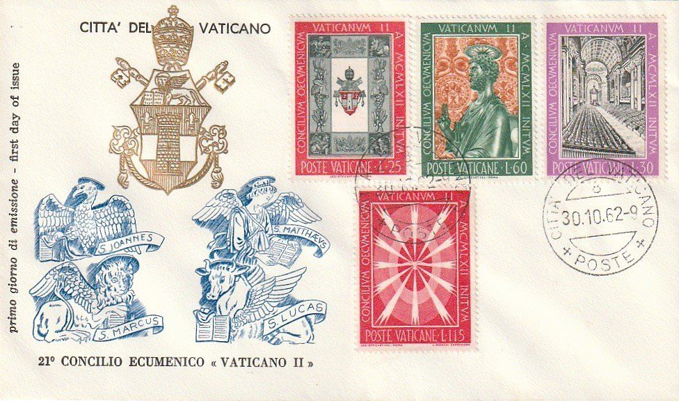 Alle Briefmarken: 4x Vatikan 1962/64 – Gebraucht aus Aarburg von Aare10 1