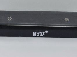 NEU-Montblanc Acryl Ständer Stand mit Holzsockel und Logo