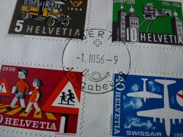 Tutti i francobolli: FDC 1956 ++ ZNr. 324-327 – Usato da Walkringen venduto da Casablanca777 1