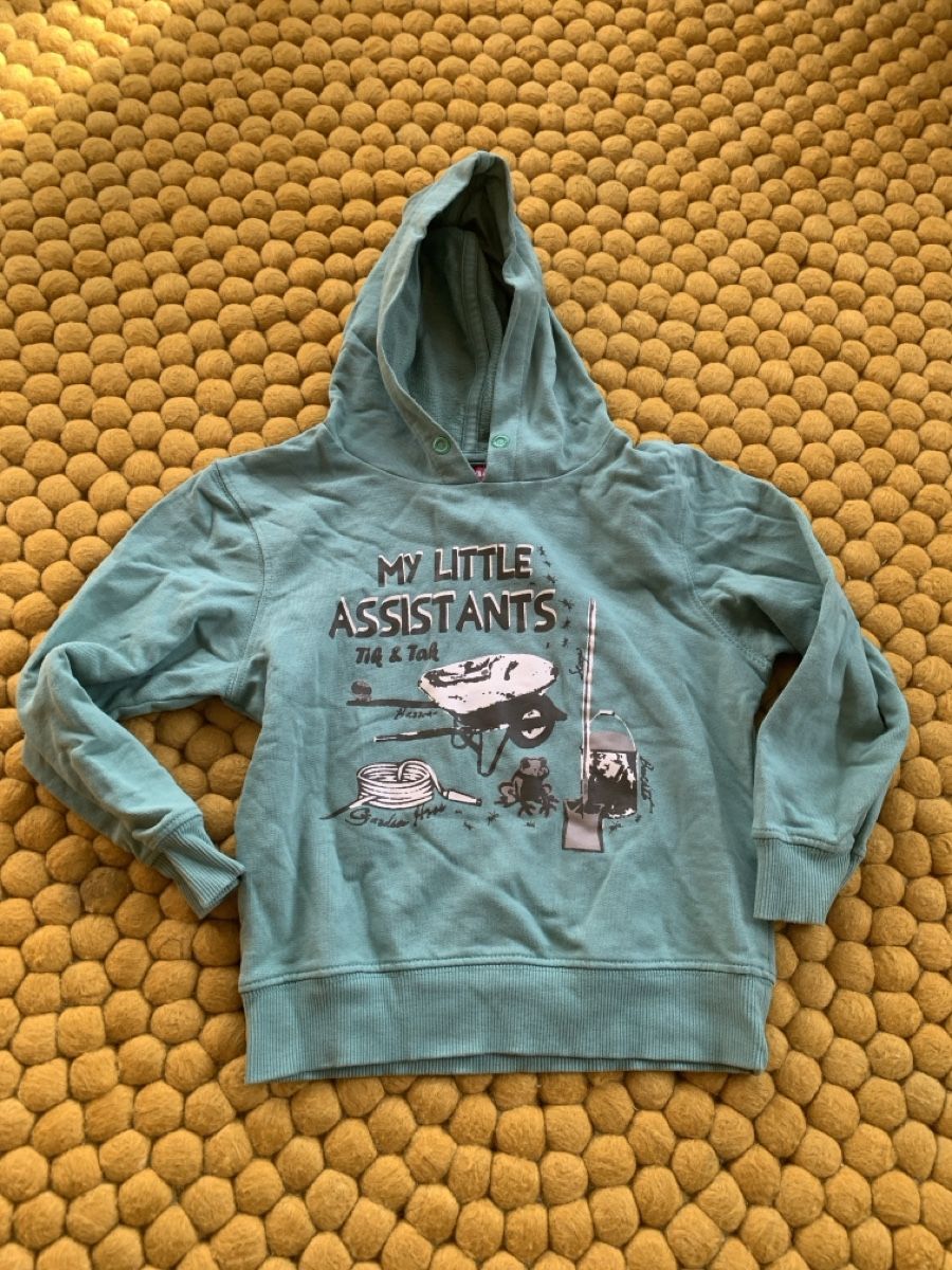 Pullover & Sweatshirts: Sweat à capuche Tik & Tak vert, taille 110 – Gebraucht aus Villars-sur-Glâne von Magdaka
