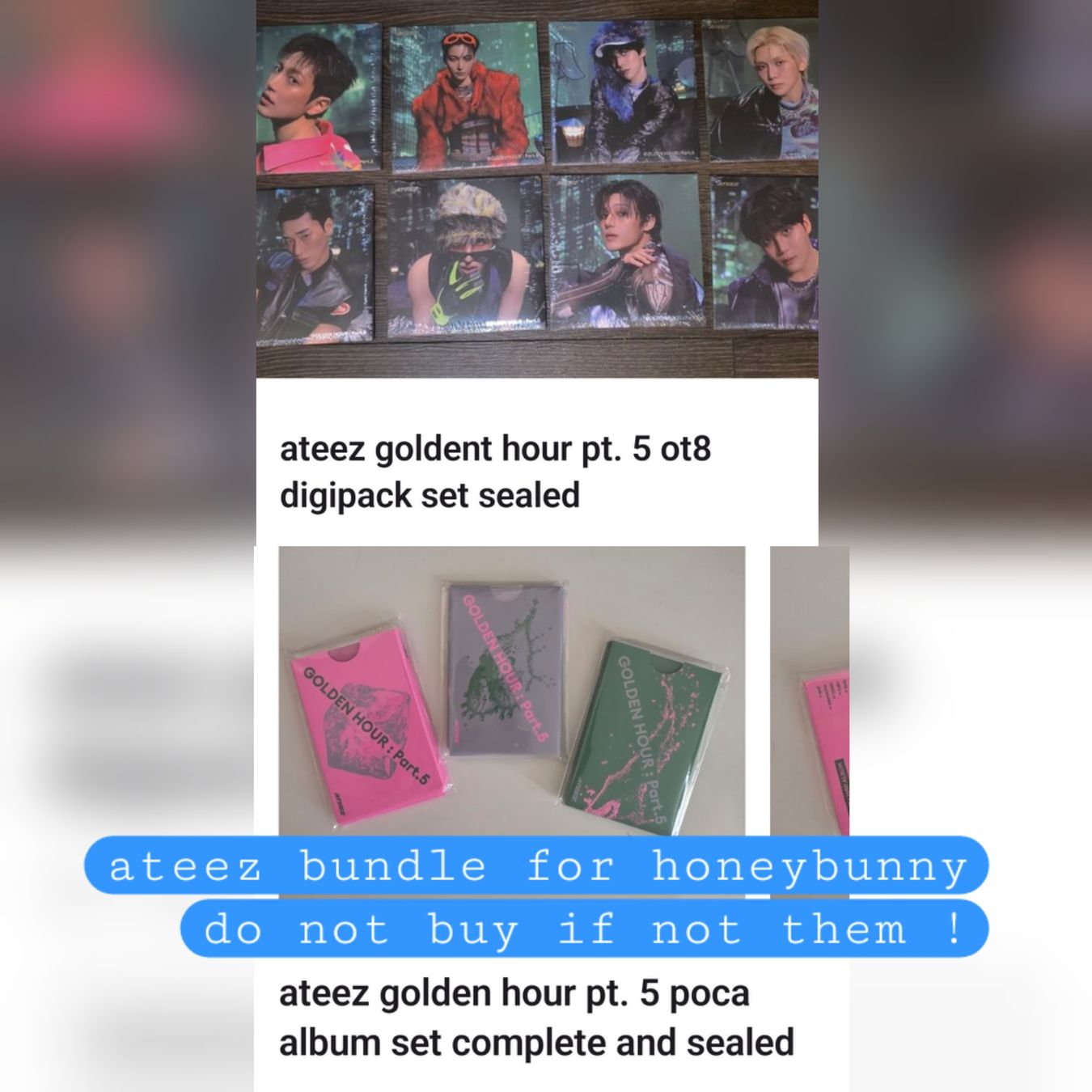 CD: ateez bundle for honeybunny – Nuovo e nell'imballaggio originale da Vevey venduto da Shelovesyu._.u