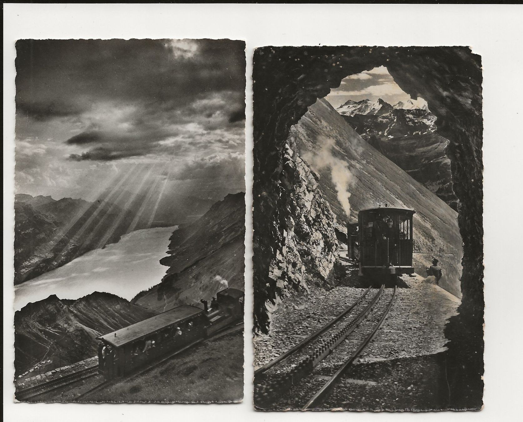 Cartoline postali: 2 x AK 1941 / 1947 Brienzer Rothorn Bahn – Usato da Greifensee venduto da 315WDO