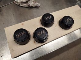 4 caches centraux ATS vintage neuf pour jantes, noir