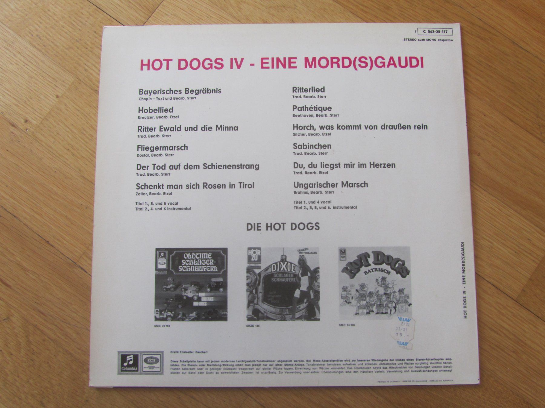 Dischi in vinile: Hot Dogs – Eine Mordsgaudi, LP – Usato da Seengen venduto da mikelele 3