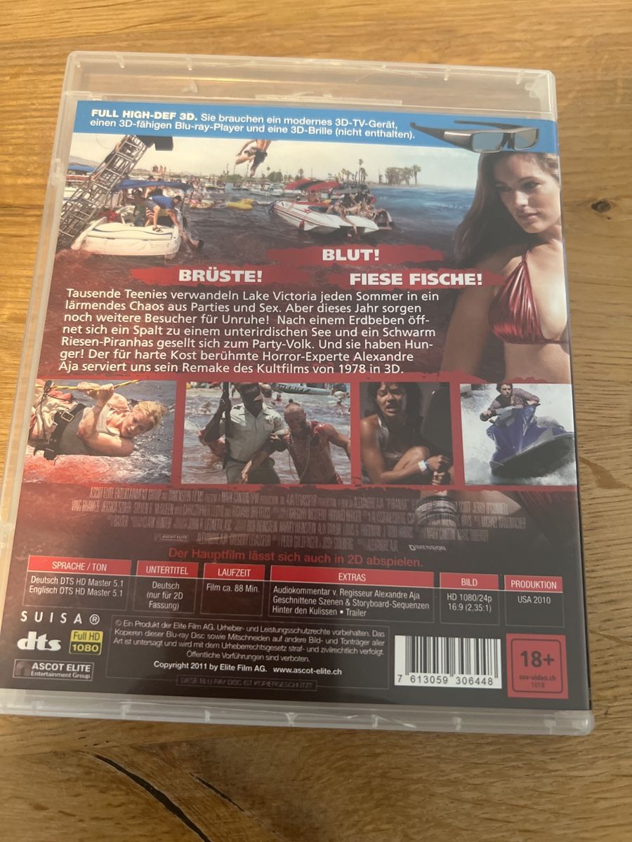 Tutti i DVDs: Piranha 3D Blu-ray 3D + 2D Version Top Zustand! – Usato da Steffisburg venduto da balboa_76 1