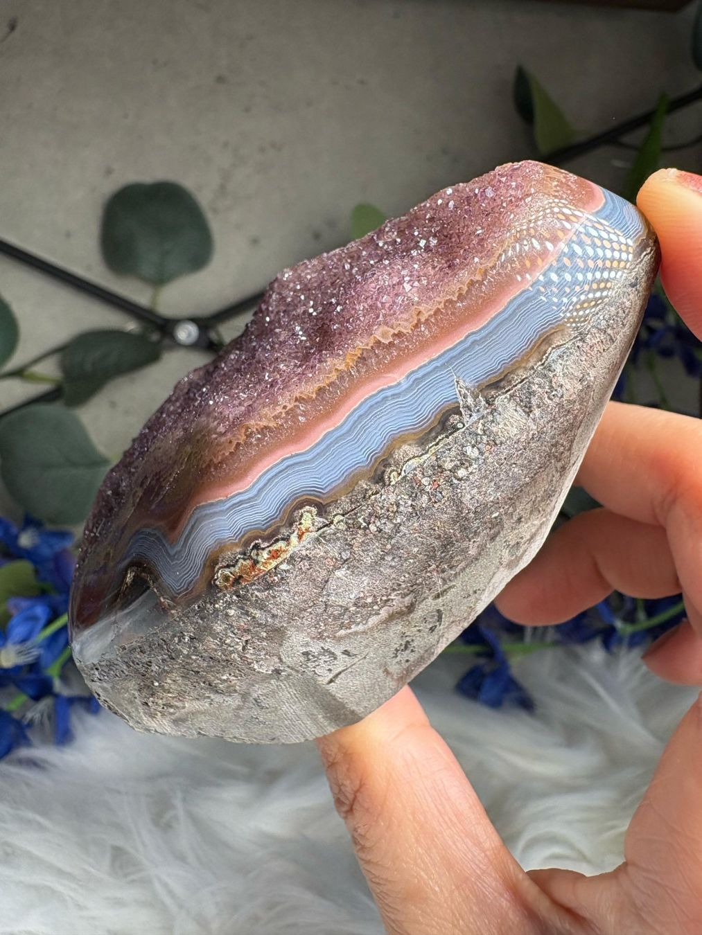 Pietre preziose: Uruguay Rainbow Amethyst Geode – Nuovo (secondo la descrizione) da Neuheim venduto da m.hald 2