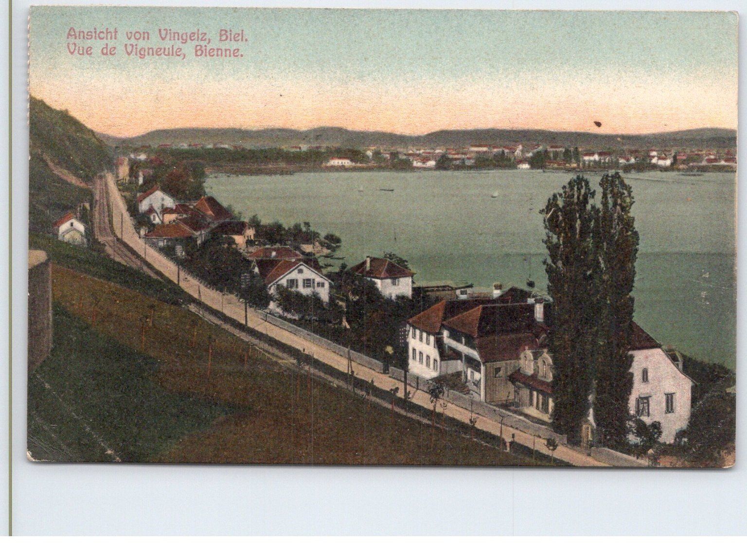 Cartoline postali: Vingelz b. Biel – Usato da Rapperswil SG venduto da INTELVI