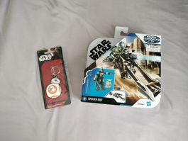 Star wars mandalorianer speeder hasbro und schlüsselanhänger
