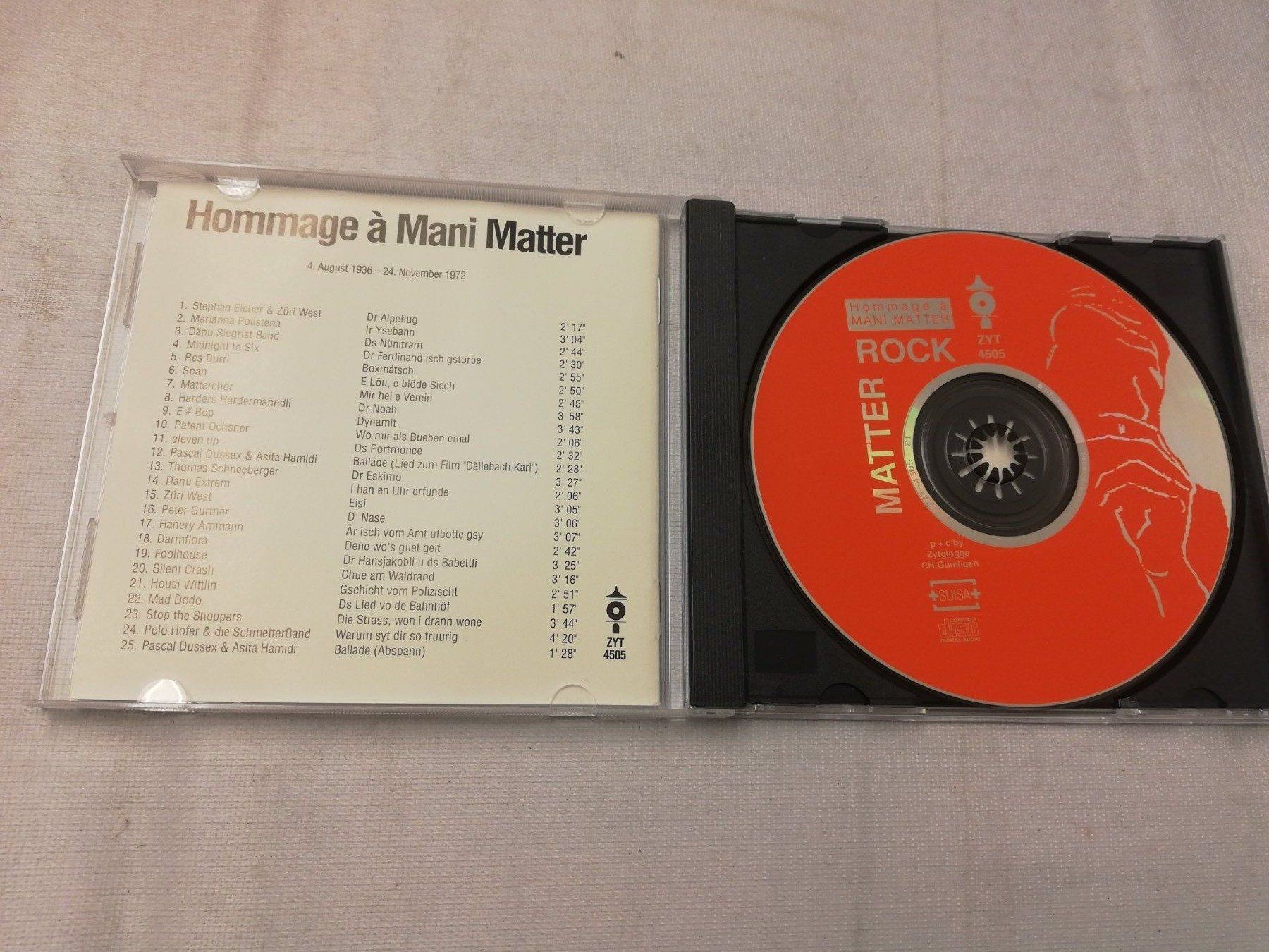CD: MATTER ROCK - HOMMAGE À MANI MATTER – Usato da Bern venduto da Vinylsound.ch 2
