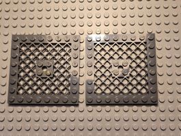 Lego 2x Platten modifiziert 8x8 (4047) dunkelgrau