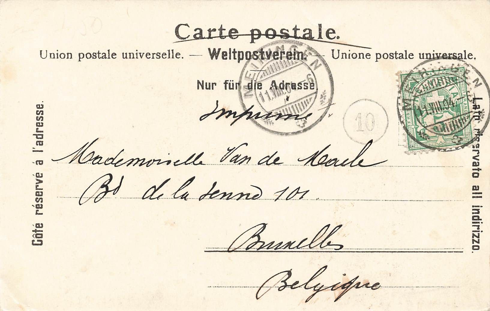 Cartoline postali: Meyringen – Usato da Biasca venduto da Blenio71 1