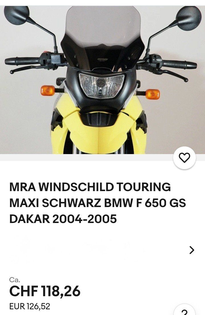 Tutti i ricambio per moto: MRA Scheibe BMW – Nuovo (secondo la descrizione) da Basel venduto da Haldis 4
