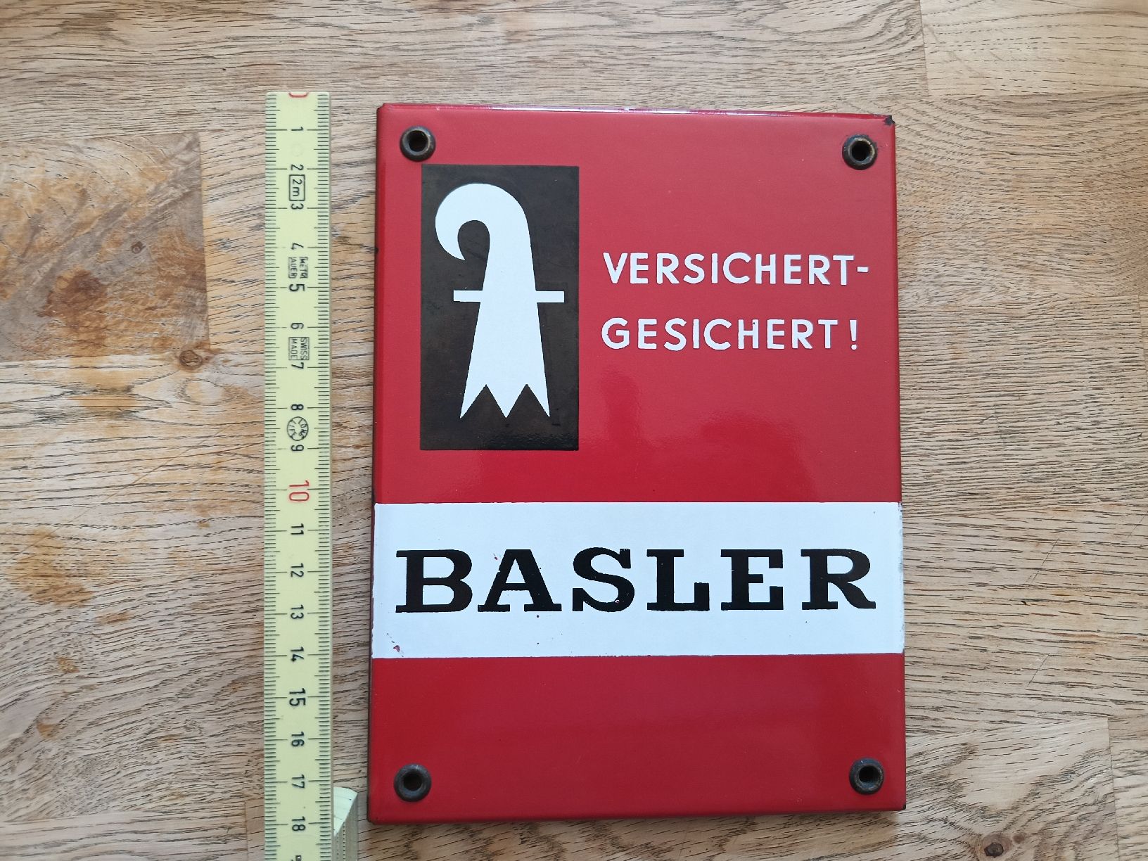 Schilder: Plaque en métal Basler Versicherungen - Bâle Basel ... – Gebraucht aus Bex von Canouille 3