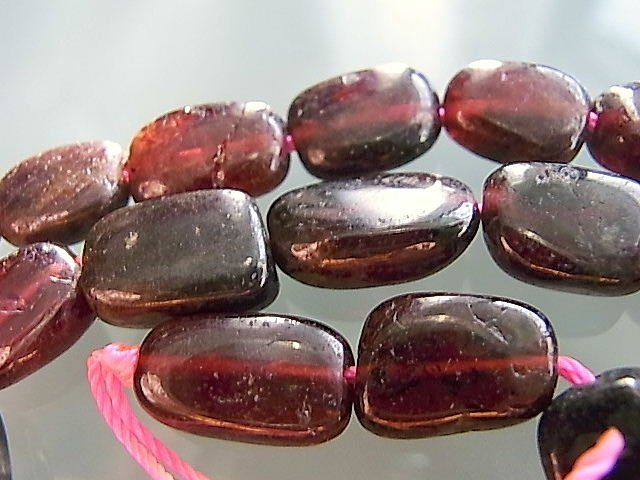 Pietre preziose: Granat Perlen Ovale ca.  10x8mm Strang – Nuovo (secondo la descrizione) da Alpnachstad venduto da perlengaby 1