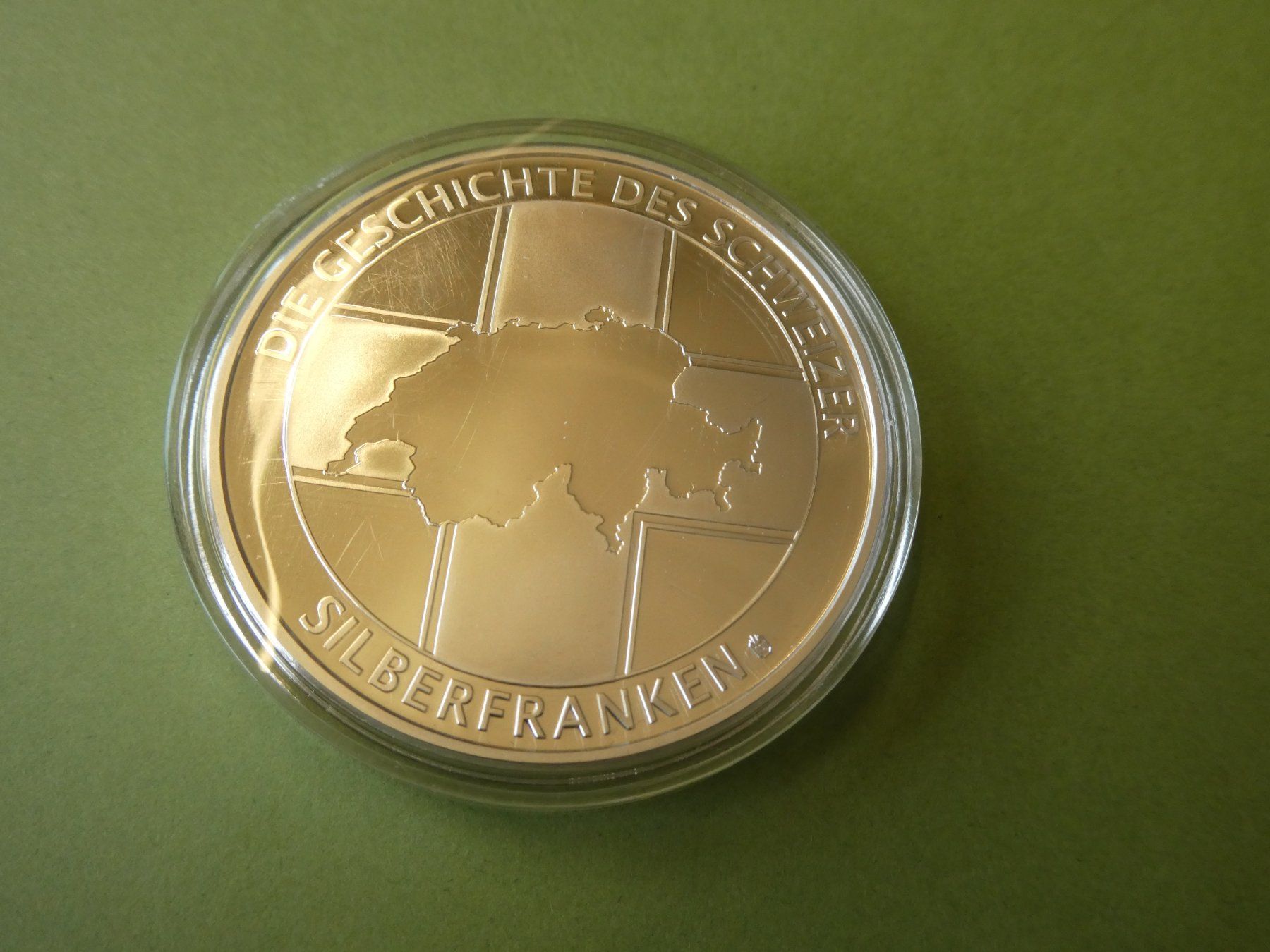 Medaglie: versilberte Medaille 50 mm PP,   Henry Dunant – Usato da Hinterforst venduto da Rohusri 1