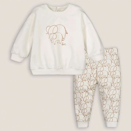 Süsses Baby-Set aus Sweatshirt & Jogginghose, Gr. 0-3M