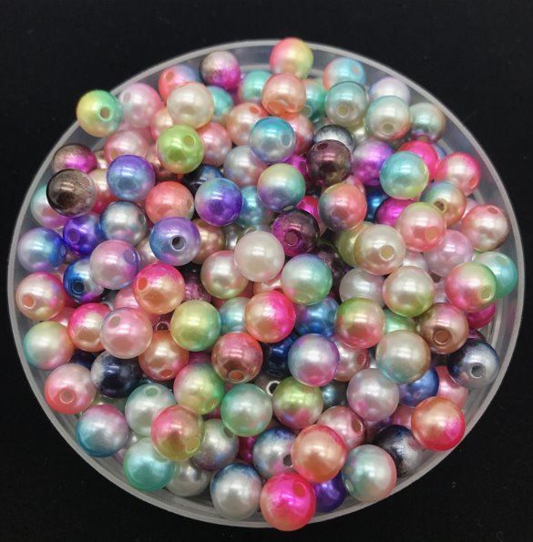 Perle (finte): Perles dégradées MIXTES 8 mm 25 pcs – Nuovo e nell'imballaggio originale da St-Imier venduto da goodber