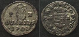 RDR - UNGARN Duarius 1703 KB, LEOPOLD I. Madonna, Billon vz