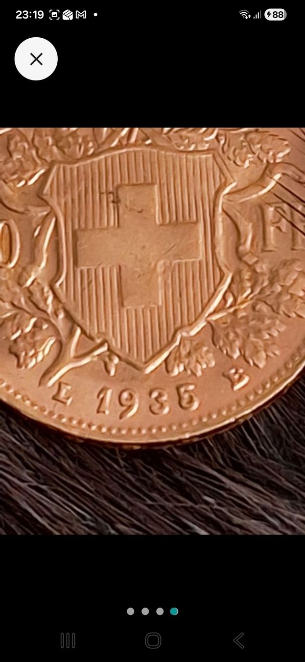 Alle Münzen: Goldfreneli Fr.20.- von 1935 CH – Gebraucht aus Rheinfelden von Cleopatra2000 3