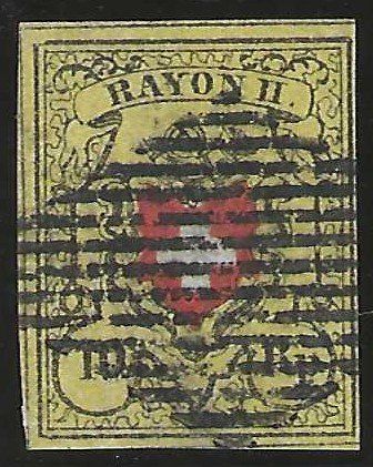 Tutti i francobolli: Rayon II.b.1.08, B1-RU, Attest Hermann – Usato da Wildhaus venduto da Brunphil