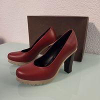 Élégantes chaussures bordeaux en cuir, Navyboot t.37 neuves