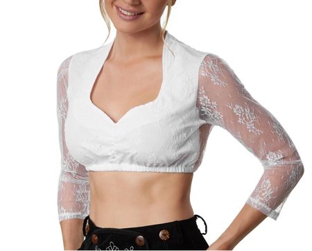 neue Dirndlbluse weiss Gr. XL, Oktoberfest