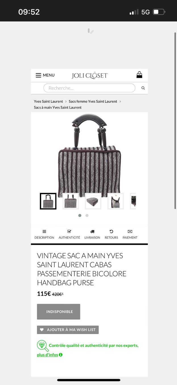 Saint Laurent Borse da donna: Yves Saint Laurent vintage cabas bag – Nuovo (secondo la descrizione) da Rüschlikon venduto da Tey_sl 9