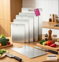 Edelstahl Schneidebrett Set - 5 Grössen, Neu!