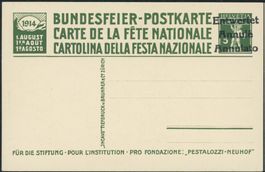 1914 - Pro Patria - Bundesfeierkarten • Entwertet