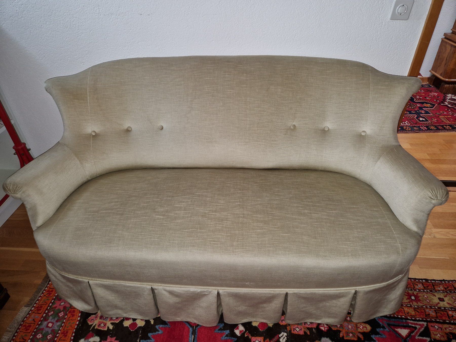 Divani: Vintage Stoffsofa Beige – Usato da Burgdorf venduto da gre_2ftz